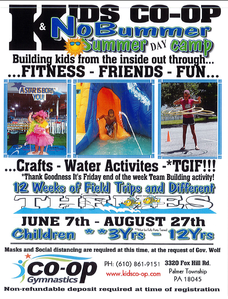 No Bummer Summer Camp Co Op Gymnastics